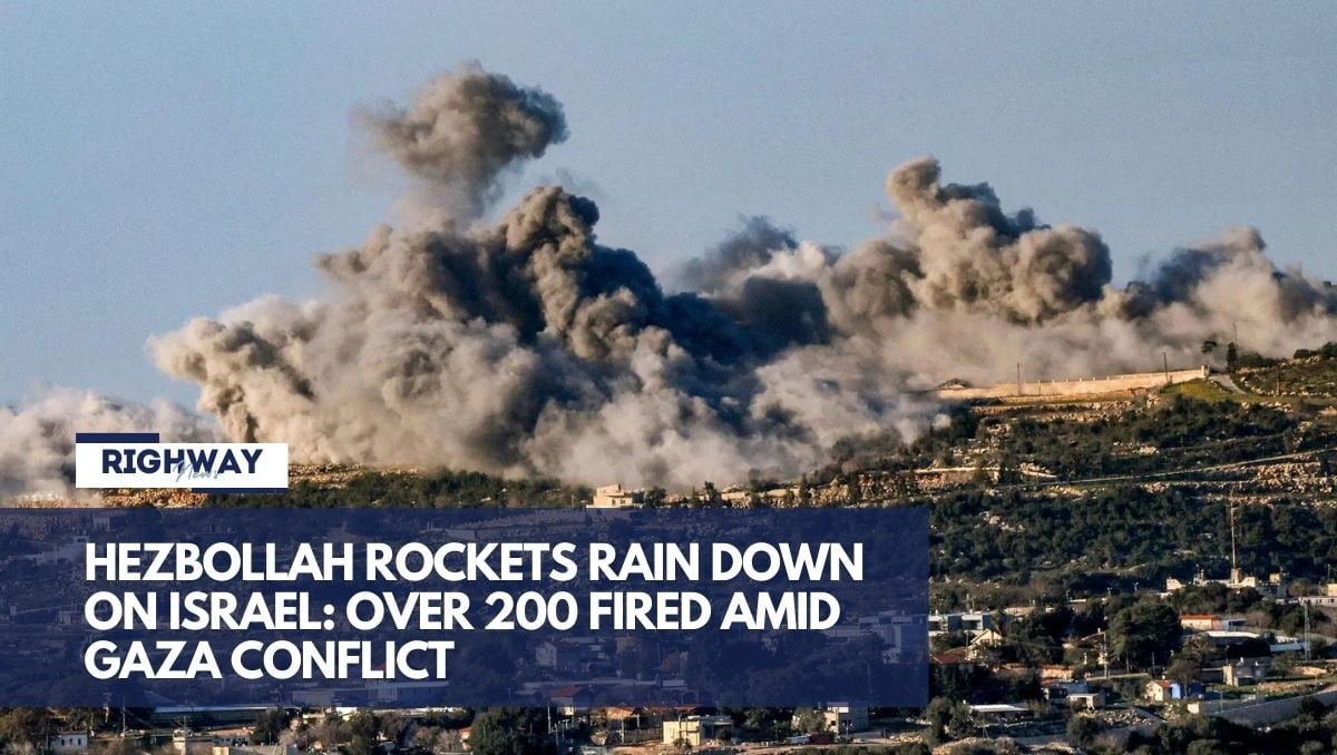 Hezbollah Rockets Rain Down on Israel: Over 200 Fired Amid Gaza Conflict