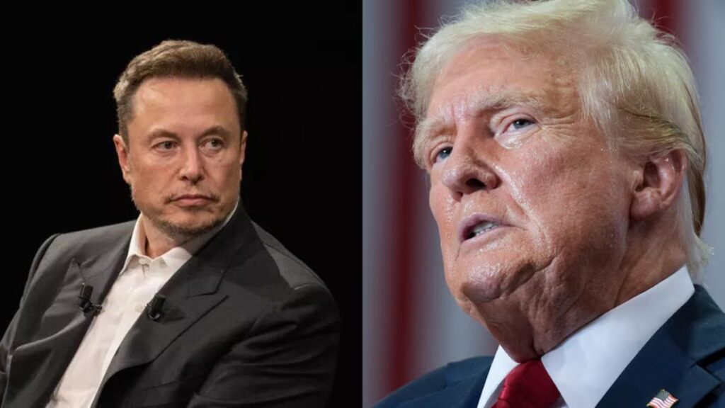 Elon Musk and Donald Trump during a live conversation on the X platform