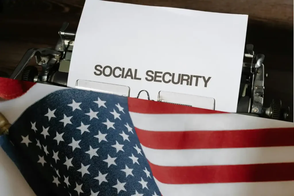 2026 Social Security increase eligibility update showing US flag and Social Security document for retirement benefits