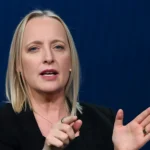 Accenture CEO Julie Sweet speaking about AI strategy, digital transformation, and global consulting leadership