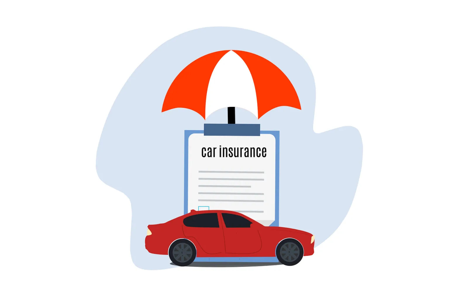 Cheapest Car Insurance in Texas 2026 Revealed 1 Cheapest car insurance in Texas 2026 with auto coverage policy document and red vehicle illustration.
